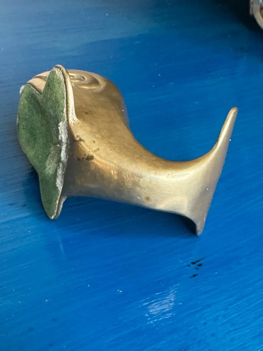 Vintage Solid Brass Whale Figurine / Paperweight
